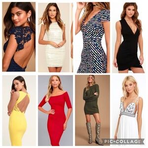 GORGEOUS BUNDLE OF 8 DRESSES FROM LULUS (READ FULL DESCRIPTION)